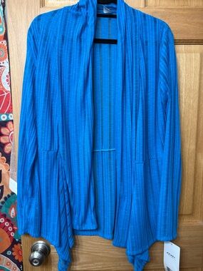 Jockey Bright Blue Women's Open-Front Skirt-Style Cardigan